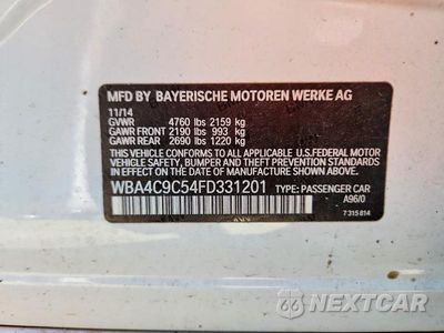 Zdjęcie 12 z 12 samochodu: 2015 BMW 428 XI GRAN COUPE SULEV VIN:WBA4C9C54FD331201 - miniatura