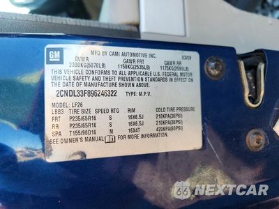 Zdjęcie 13 z 13 samochodu: 2009 CHEVROLET EQUINOX LT VIN:2CNDL33F896246322 - miniatura