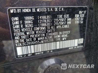 Zdjęcie 13 z 13 samochodu: 2018 HONDA HR-V EX VIN:3CZRU6H55JM705299 - miniatura