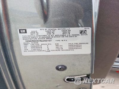 Zdjęcie 12 z 12 samochodu: 2011 CHEVROLET TRAVERSE LT VIN:1GNKRGED7BJ269197 - miniatura