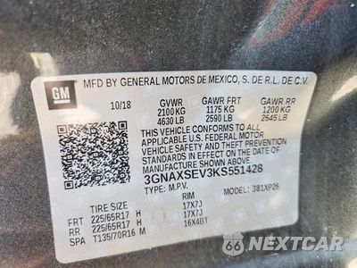 Zdjęcie 13 z 13 samochodu: 2019 CHEVROLET EQUINOX LS VIN:3GNAXSEV3KS551428 - miniatura