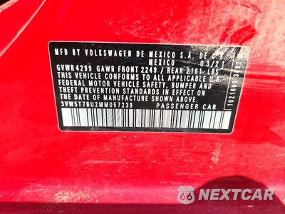 Zdjęcie 12 z 12 samochodu: 2021 VOLKSWAGEN JETTA GLI VIN:3VW5T7BU2MM057239 - miniatura