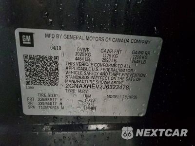 Zdjęcie 12 z 12 samochodu: 2018 CHEVROLET EQUINOX LS VIN:2GNAXHEV7J6323478 - miniatura
