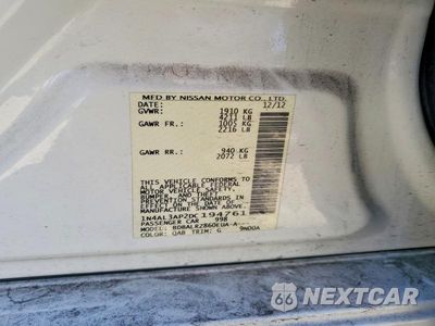 Zdjęcie 13 z 13 samochodu: 2013 NISSAN ALTIMA 2.5 VIN:1N4AL3AP2DC194761 - miniatura