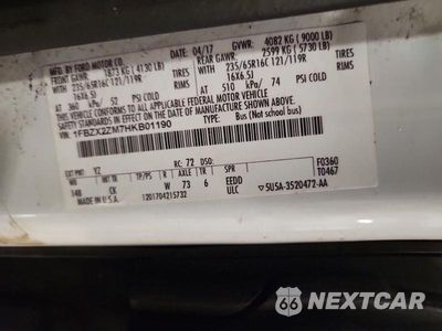 Zdjęcie 13 z 13 samochodu: 2017 FORD TRANSIT T-350 VIN:1FBZX2ZM7HKB01190 - miniatura