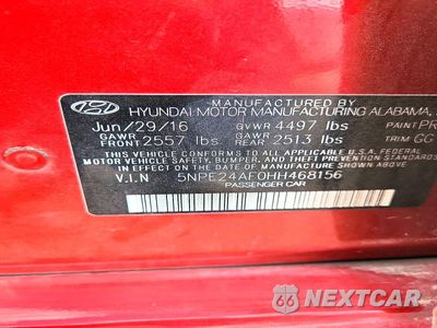 Zdjęcie 13 z 13 samochodu: 2017 HYUNDAI SONATA SE VIN:5NPE24AF0HH468156 - miniatura