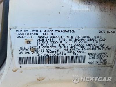 Zdjęcie 13 z 13 samochodu: 2003 TOYOTA RAV4 BASE VIN:JTEHH20V430257536 - miniatura
