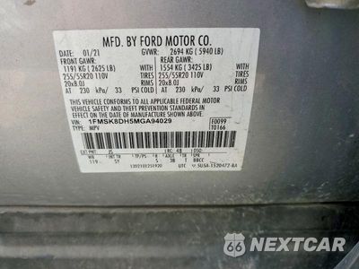 Zdjęcie 13 z 13 samochodu: 2021 FORD EXPLORER XLT VIN:1FMSK8DH5MGA94029 - miniatura