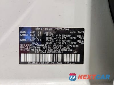 Zdjęcie 12 z 12 samochodu: 2024 SUBARU CROSSTREK WILDERNESS VIN:4S4GUHU67R3765908 - miniatura