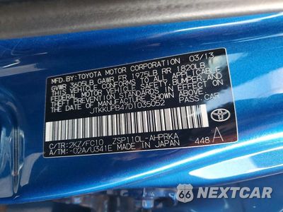 Zdjęcie 13 z 13 samochodu: 2013 SCION XD BASE VIN:JTKKUPB47D1035052 - miniatura