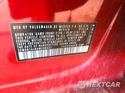 Zdjęcie 12 z 12 samochodu: 2017 VOLKSWAGEN JETTA SE VIN:3VWDB7AJ8HM206457 - miniatura