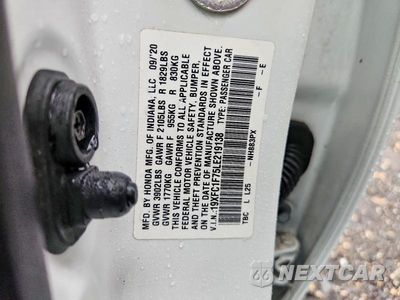 Zdjęcie 12 z 12 samochodu: 2020 HONDA CIVIC EXL VIN:19XFC1F75LE219138 - miniatura