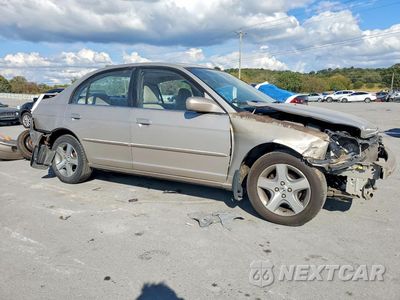Czwarte zdjęcie samochodu z boku: 2001 HONDA CIVIC EX VIN:1HGES26761L055523 - miniatura