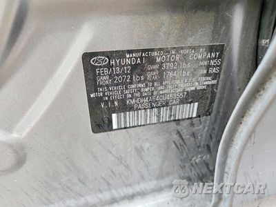 Zdjęcie 12 z 12 samochodu: 2012 HYUNDAI ELANTRA GLS VIN:KMHDH4AE4CU453557 - miniatura