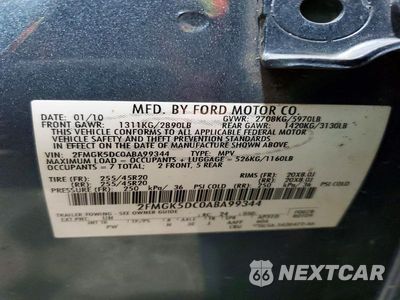 Zdjęcie 14 z 14 samochodu: 2010 FORD FLEX LIMITED VIN:2FMGK5DC0ABA99344 - miniatura