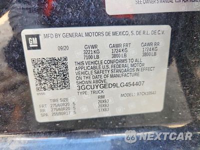 Zdjęcie 12 z 12 samochodu: 2020 CHEVROLET SILVERADO K1500 LTZ VIN:3GCUYGED9LG454407 - miniatura