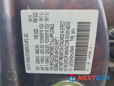 Zdjęcie 13 z 13 samochodu: 2017 ACURA RDX TECHNOLOGY VIN:5J8TB3H50HL005459 - miniatura