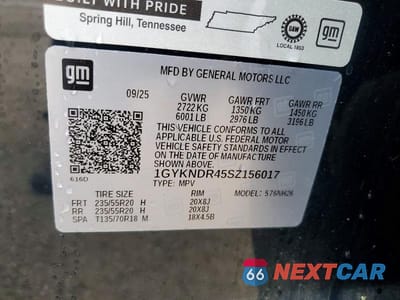Zdjęcie 13 z 13 samochodu: 2025 CADILLAC XT5 PREMIUM LUXURY VIN:1GYKNDR45SZ156017 - miniatura