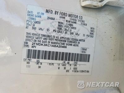 Zdjęcie 12 z 12 samochodu: 2010 FORD EDGE LIMITED VIN:2FMDK3KC1ABA20466 - miniatura