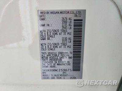 Zdjęcie 14 z 14 samochodu: 2022 NISSAN PATHFINDER SL VIN:5N1DR3CB0NC259675 - miniatura