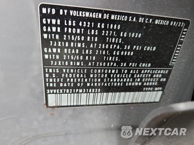 Zdjęcie 14 z 14 samochodu: 2023 VOLKSWAGEN TAOS SE VIN:3VVEX7B21PM318839 - miniatura