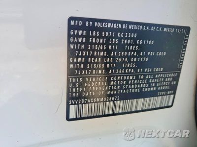Zdjęcie 13 z 13 samochodu: 2021 VOLKSWAGEN TIGUAN SE VIN:3VV2B7AX6MM028672 - miniatura