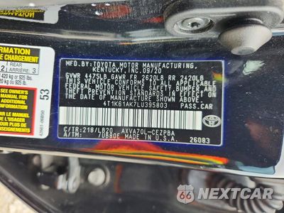 Zdjęcie 12 z 12 samochodu: 2020 TOYOTA CAMRY XSE VIN:4T1K61AK7LU395803 - miniatura