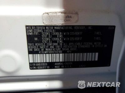 Zdjęcie 13 z 13 samochodu: 2024 TOYOTA RAV4 LE VIN:4T3LWRFV8RU140180 - miniatura