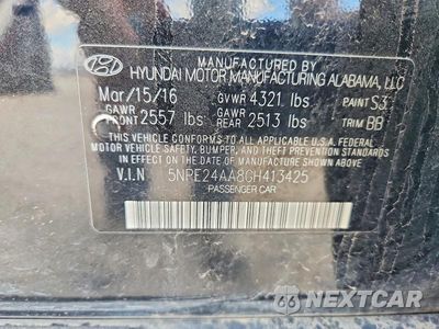 Zdjęcie 12 z 12 samochodu: 2016 HYUNDAI SONATA ECO VIN:5NPE24AA8GH413425 - miniatura
