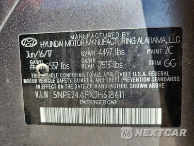 Zdjęcie 12 z 12 samochodu: 2018 HYUNDAI SONATA SE VIN:5NPE24AFXJH618411 - miniatura