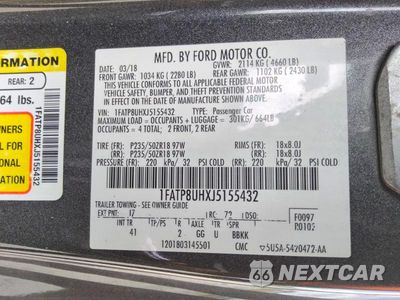 Zdjęcie 12 z 12 samochodu: 2018 FORD MUSTANG VIN:1FATP8UHXJ5155432 - miniatura
