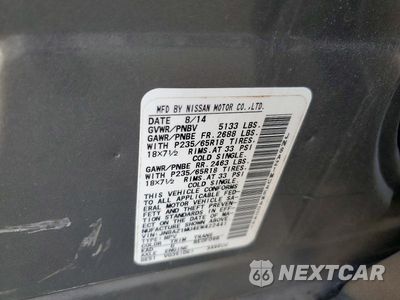 Zdjęcie 12 z 12 samochodu: 2014 NISSAN MURANO S VIN:JN8AZ1MU4EW422441 - miniatura