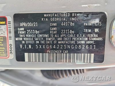 Zdjęcie 12 z 12 samochodu: 2022 KIA K5 GT LINE VIN:5XXG64J25NG082611 - miniatura