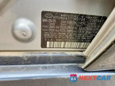 Zdjęcie 13 z 13 samochodu: 2005 HYUNDAI SANTA FE GLS VIN:KM8SC73DX5U003779 - miniatura