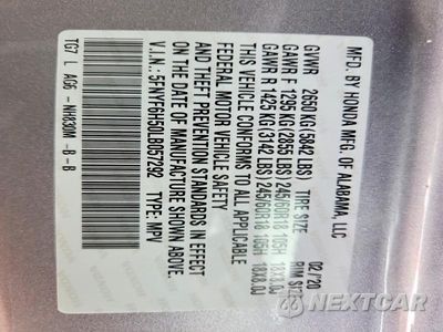 Zdjęcie 13 z 13 samochodu: 2020 HONDA PILOT EXL VIN:5FNYF6H50LB057292 - miniatura