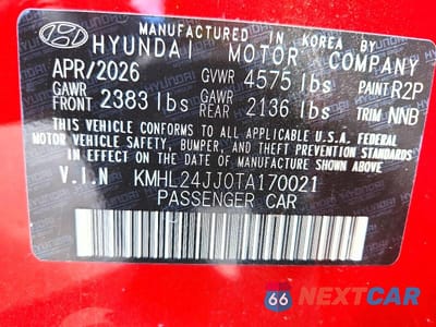 Zdjęcie 12 z 12 samochodu: 2026 HYUNDAI SONATA HYBRID BLUE VIN:KMHL24JJ0TA170021 - miniatura