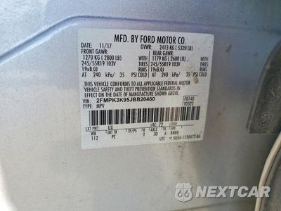 Zdjęcie 13 z 13 samochodu: 2018 FORD EDGE TITANIUM VIN:2FMPK3K95JBB20460 - miniatura