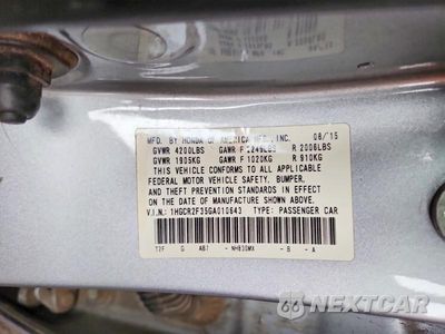 Zdjęcie 12 z 12 samochodu: 2016 HONDA ACCORD LX VIN:1HGCR2F35GA010643 - miniatura