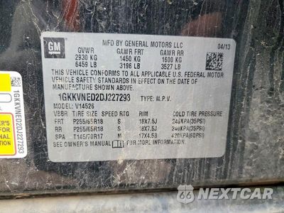 Zdjęcie 13 z 13 samochodu: 2013 GMC ACADIA SLE VIN:1GKKVNED2DJ227293 - miniatura