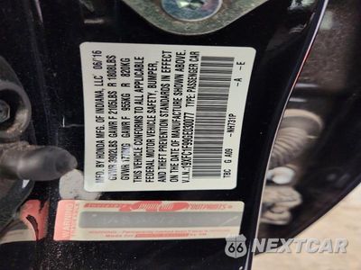 Zdjęcie 12 z 12 samochodu: 2016 HONDA CIVIC TOURING VIN:19XFC1F99GE030077 - miniatura