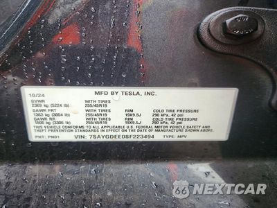 Zdjęcie 13 z 13 samochodu: 2025 TESLA MODEL Y VIN:7SAYGDEE0SF223494 - miniatura