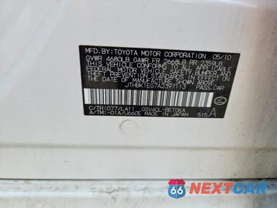 Zdjęcie 12 z 12 samochodu: 2010 LEXUS ES 350 VIN:JTHBK1EG7A2397113 - miniatura