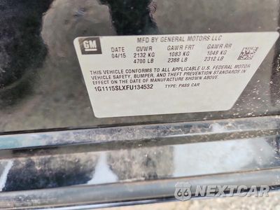Zdjęcie 12 z 12 samochodu: 2015 CHEVROLET IMPALA LT VIN:1G1115SLXFU134532 - miniatura