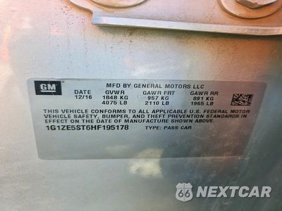 Zdjęcie 12 z 12 samochodu: 2017 CHEVROLET MALIBU LT VIN:1G1ZE5ST6HF195178 - miniatura