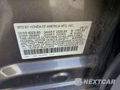 Zdjęcie 12 z 12 samochodu: 2020 ACURA ILX PREMIUM VIN:19UDE2F78LA012674 - miniatura