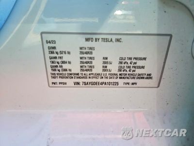 Zdjęcie 12 z 12 samochodu: 2023 TESLA MODEL Y VIN:7SAYGDEE4PA101225 - miniatura