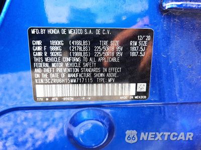 Zdjęcie 12 z 12 samochodu: 2021 HONDA HR-V SPORT VIN:3CZRU6H15MM717115 - miniatura