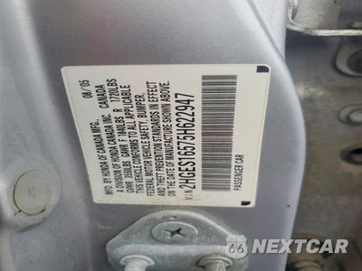 Zdjęcie 12 z 12 samochodu: 2005 HONDA CIVIC LX VIN:2HGES16575H622947 - miniatura