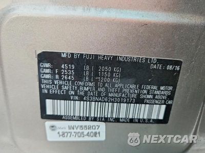 Zdjęcie 12 z 12 samochodu: 2017 SUBARU LEGACY 2.5I PREMIUM VIN:4S3BNAD62H3019173 - miniatura