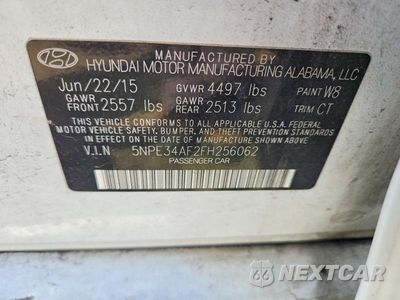 Zdjęcie 12 z 12 samochodu: 2015 HYUNDAI SONATA SPORT VIN:5NPE34AF2FH256062 - miniatura